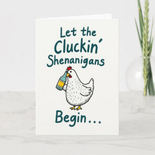 Cluckin Shenanigans Rolig Kyckling Kort