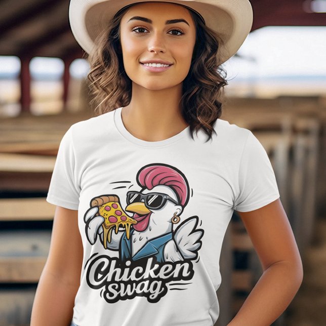 Clucking-Coola: Chicken Swag T Shirt (Skapare uppladdad)