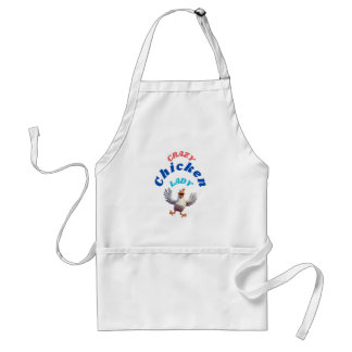 Cluckins Chic: den Crazy Chicken Dam Apron Förkläde