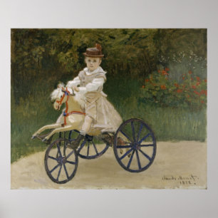 Clude Monet - Jean Monet på Hobby Horse 1872 Poster