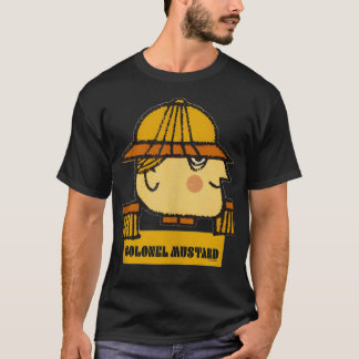 Clue Halloween överste Mustard Big Ansikte T Shirt