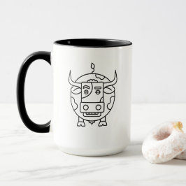 Clueless Bull Abstract Art Mug Mugg