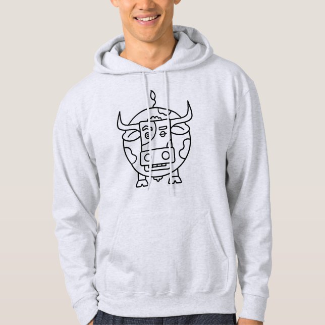 Clueless Bull Art Tröja Hoodie (Framsida)