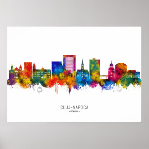 Cluj-Napoca Rumänien Siluett Poster