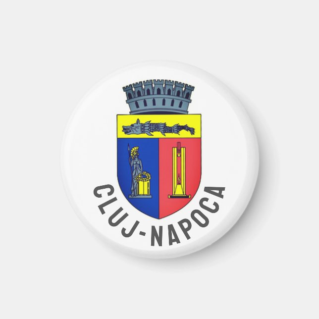 Cluj-Napocas vapen, Rumänien Magnet (Framsidan)