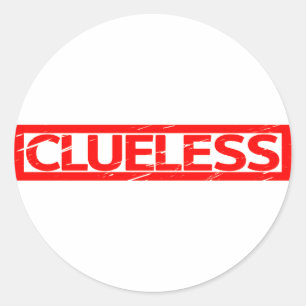 Cluless Frimärke Runt Klistermärke
