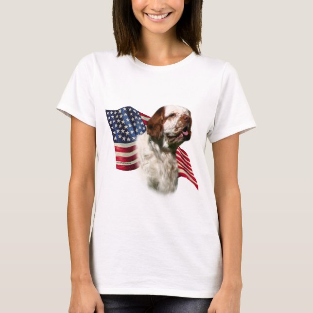 Clumber Spain Flagga T-shirt (Framsida)