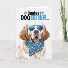 Clumber Spain Hund Coolest Pappa All Fars dag Helgkort