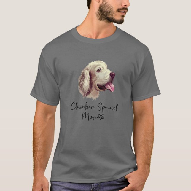 Clumber Spain Mamma Cute Puppy Hundägare Clumber S T Shirt (Framsida)