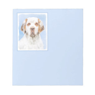 Clumber Spain Painting - Cute Original Hund Art Anteckningsblock