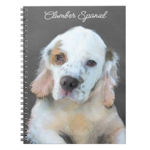 Clumber Spain Painting - Cute Original Hund Art Anteckningsbok