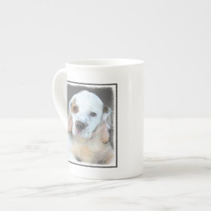 Clumber Spain Painting - Cute Original Hund Art Benporslin Mugg