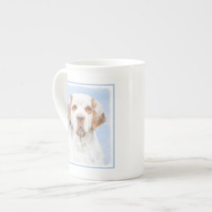 Clumber Spain Painting - Cute Original Hund Art Benporslin Mugg