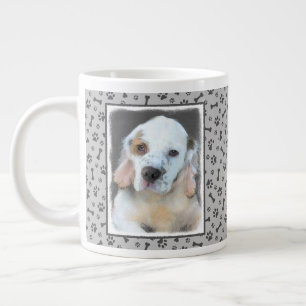 Clumber Spain Painting - Cute Original Hund Art Jumbo Mugg