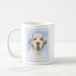 Clumber Spain Painting - Cute Original Hund Art Kaffemugg