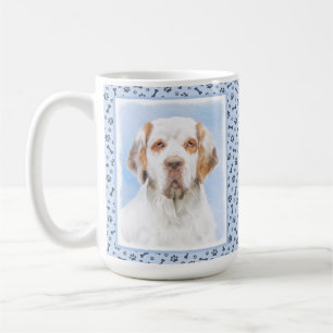 Clumber Spain Painting - Cute Original Hund Art Kaffemugg