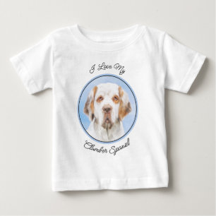 Clumber Spain Painting - Cute Original Hund Art T Shirt