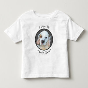 Clumber Spain Painting - Cute Original Hund Art T Shirt