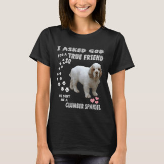 Clumber Spani Spani (Spanien Hund) Mamma Pappa Clu T Shirt