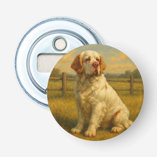 Clumber Spaniel Flasköppnare (Framsidan)