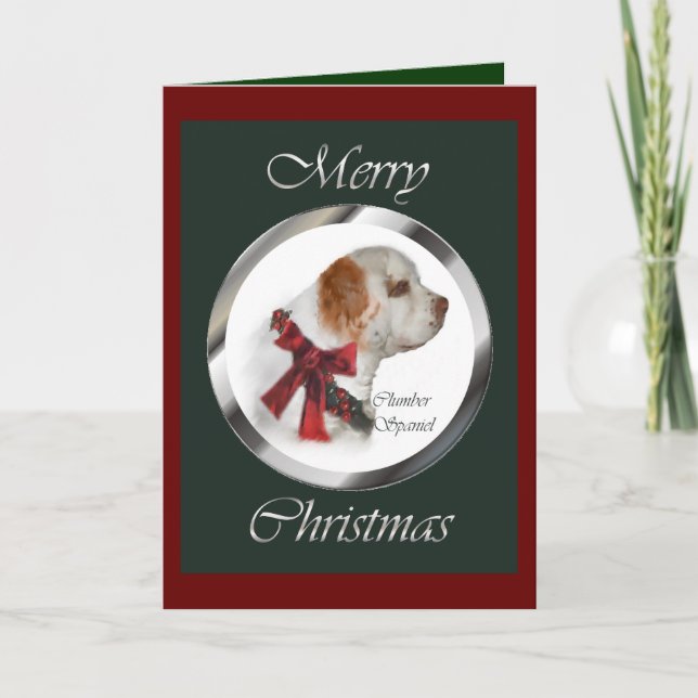 Clumber Spaniel Julpresenter Helgkort (Framsida)
