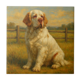 Clumber Spaniel Kakelplatta