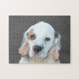 Clumber Spaniel-målning - Söt originell hundkonst Pussel