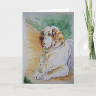 Clumber Spaniel - mitt vänhälsningkort Kort