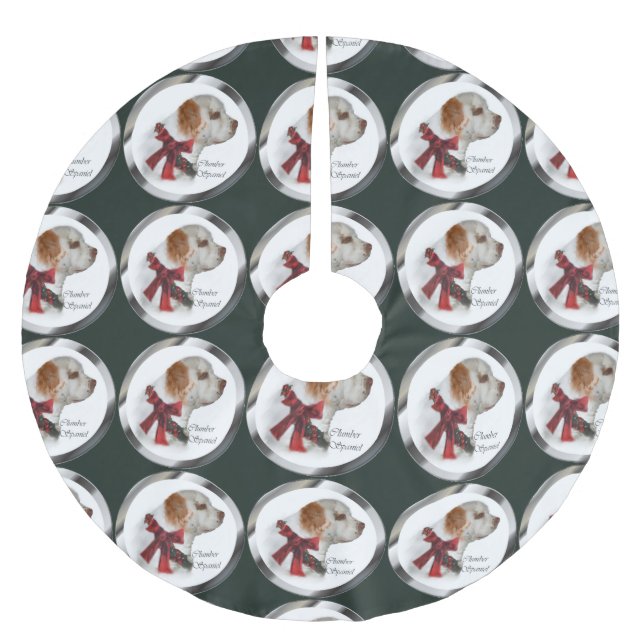 Clumber Spansk jul Julgransmatta Borstad Polyester (Framsidan)