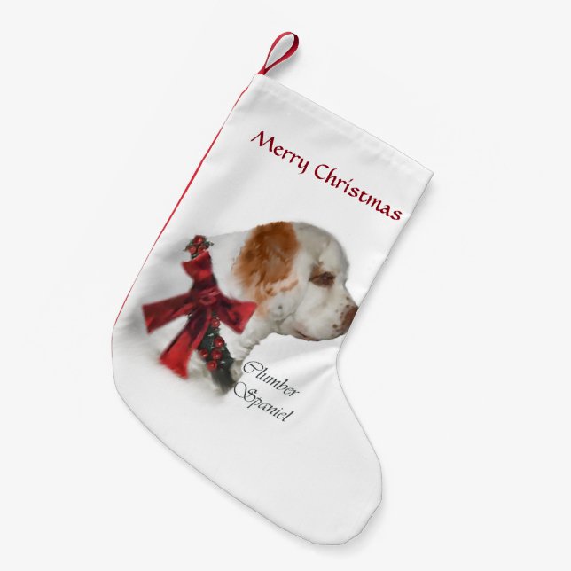 Clumber Spansk jul Liten Julstrumpa (Framsidan (Hängande))