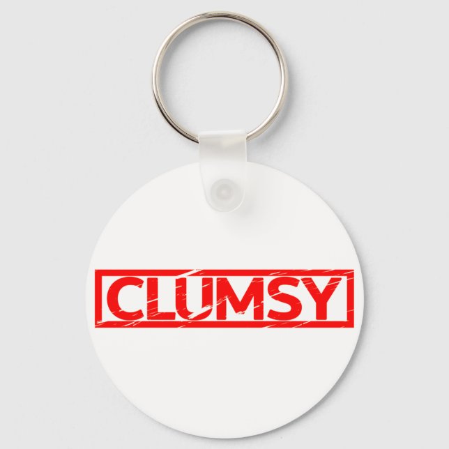 Clumsy Frimärke Nyckelring (Framsida)
