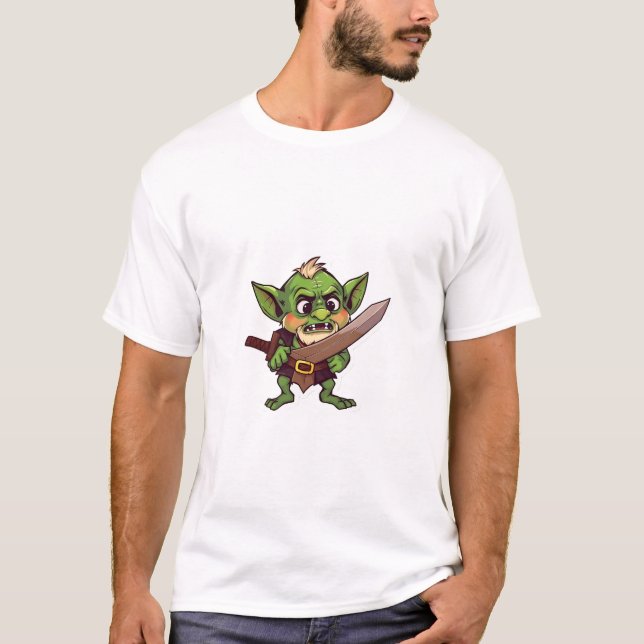 Clumsy Goblin's Broken Sword Quest T Shirt (Framsida)