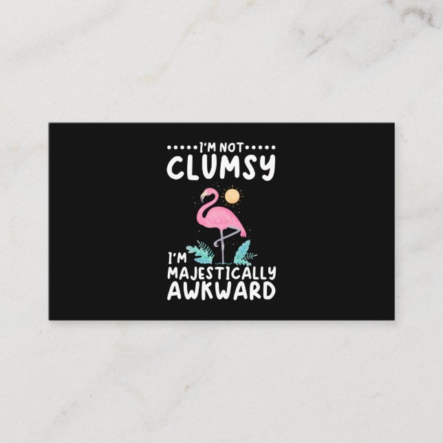 Clumsy Women Flamingo Girls Visitkort (Framsida)