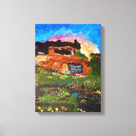 "Clunker in the Garden" Canvastryck