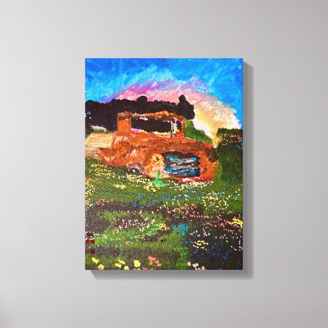 "Clunker in the Garden" Canvastryck (Framsida)