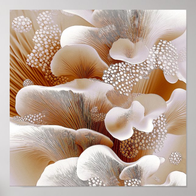 Clustered Blooms – Soft Organic Abstract #4 Poster (Framsidan)