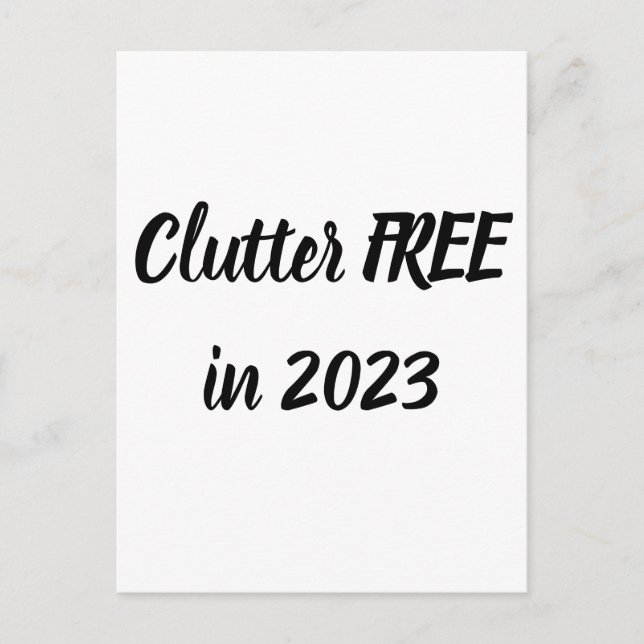 Clutter FREE 2023 - Self Care! Vykort (Framsida)