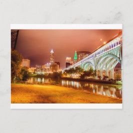 clveland ohio skyline vykort