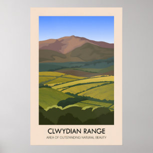 Clwydian Range AONB Reseskilt Poster