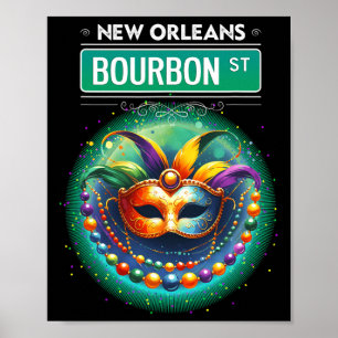 Cly New Orleans Bourbon Street Coola Roligt Nola M Poster