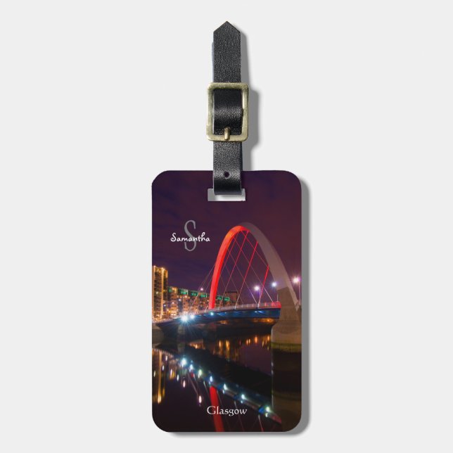 "Clyde Arc, Glasgow, Scotland Luggage tag" Bagagebricka (Vertikal Framsida)