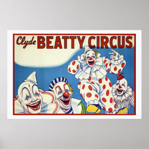 Clyde Beatty Vintage Circus Poster