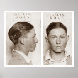 Clyde Champion Barrow Signalmentfoto Dallas Cirka Poster