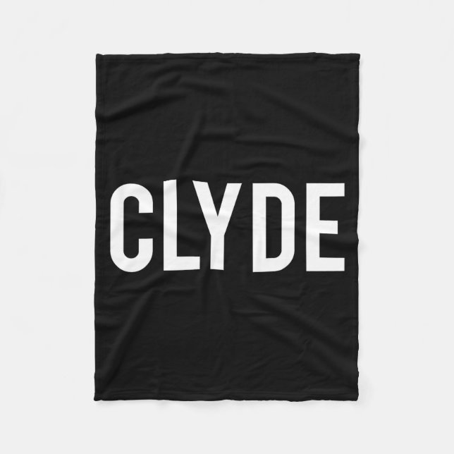 Clyde - Cool New Funny Name Fan Gift Tee  Fleecefilt (Framsidan)