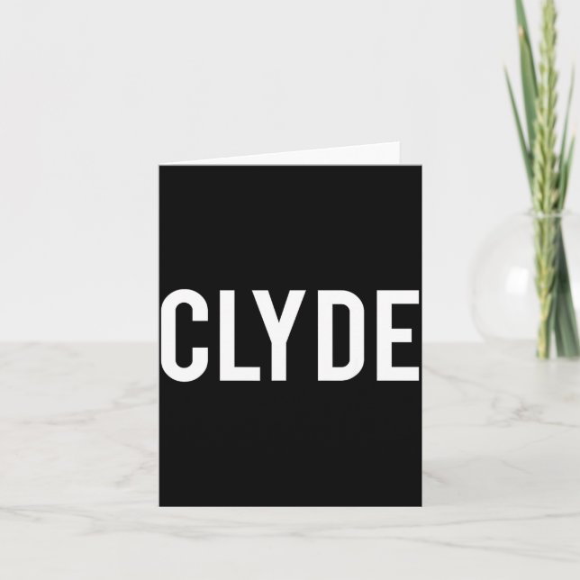Clyde - Cool New Funny Name Fan Gift Tee  Kort (Framsida)