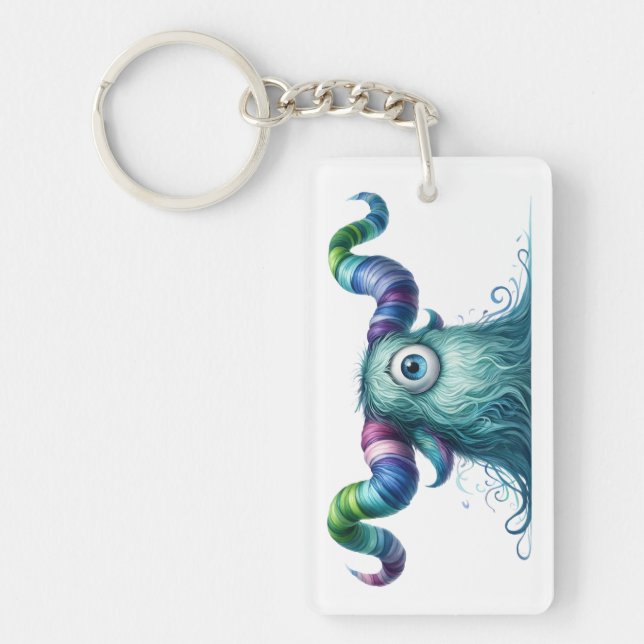 Clyde - enögd monsternyckelkedja nyckelring (Framsidan)