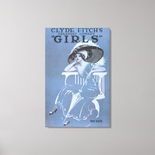 Clyde Fitch Underbarare komedi, "Girls" teater 2 Canvastryck (Framsida)