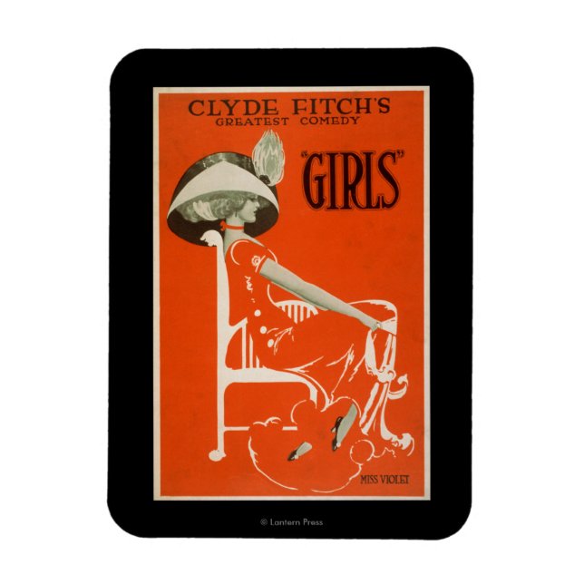 Clyde Fitch Underbarare komedi, "Girls" teater 2 Magnet (Vertikal)