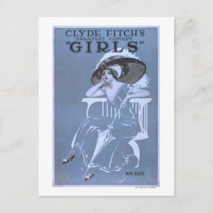 Clyde Fitch Underbarare komedi, "Girls"-teater Vykort