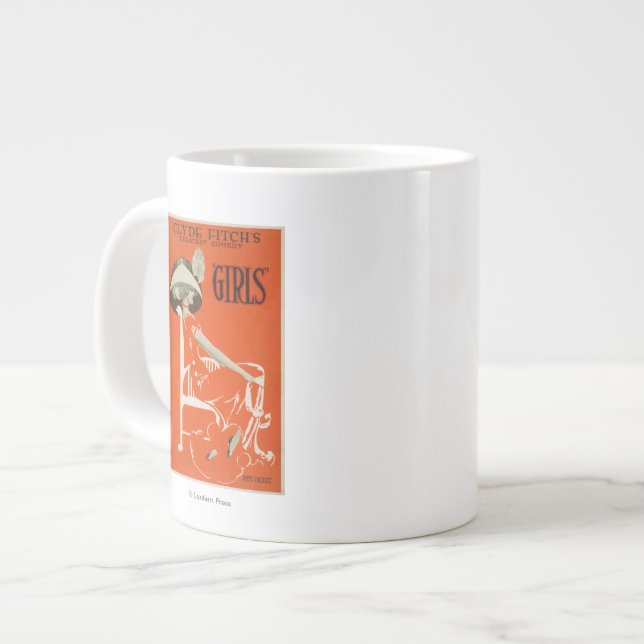 Clyde Fitchs största komedi, "Flickor" Teater 2 Jumbo Mugg (Framsida vänster)